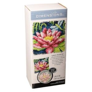 Dimensions Latch Hook Kit 12” x 12” Lily 72-75197 03/21 New In Box Crafting Knit